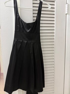 Teeze Me Black Pleated Mini Dress